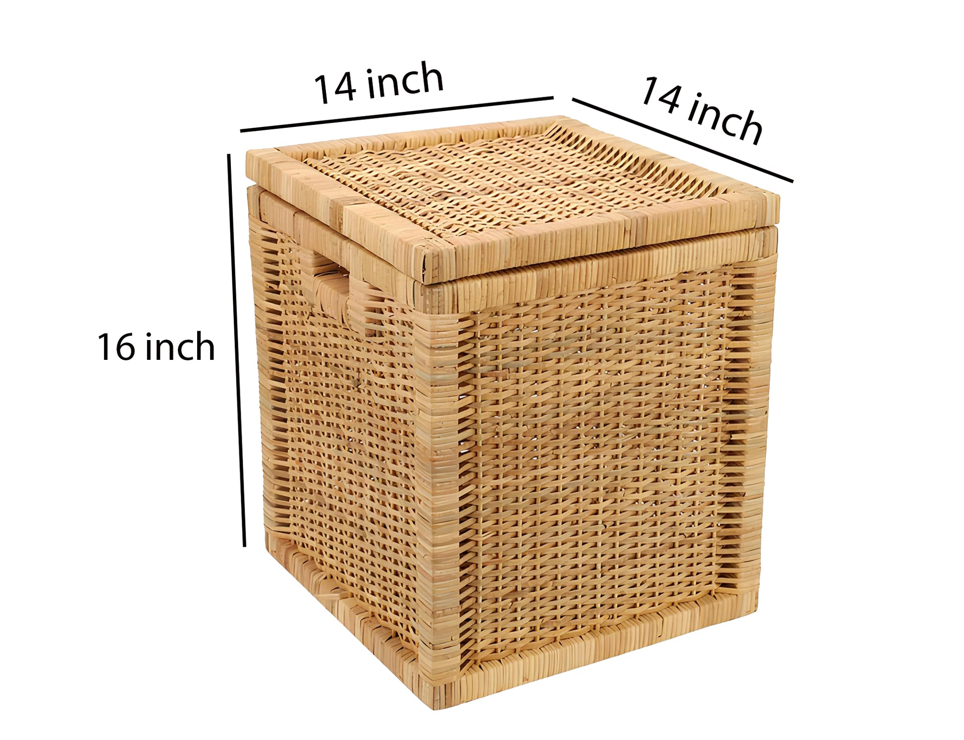 AKWAY wicker water hyacinth kauna grass bamboo cane Storage Basket with Lids | laundry hampers for bathroom wicker laundry ba