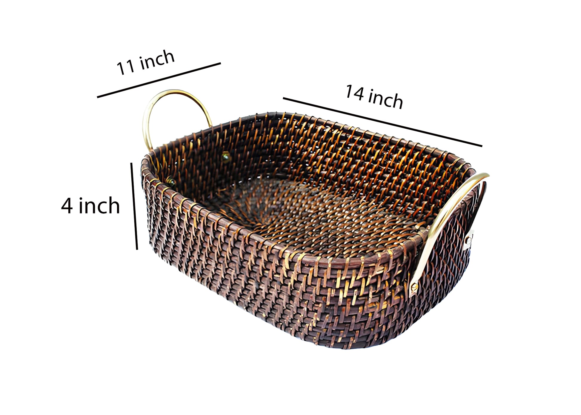 AKWAY Wicker Basket Cloth Storage Basket Bin Organizer for Toiletry Cosmetic Towels Toys Bathroom Organizer bamboo basket(Nat