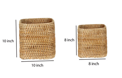Rattan Planter | Cane Laundry Bin | Bamboo toy Storage - Navya