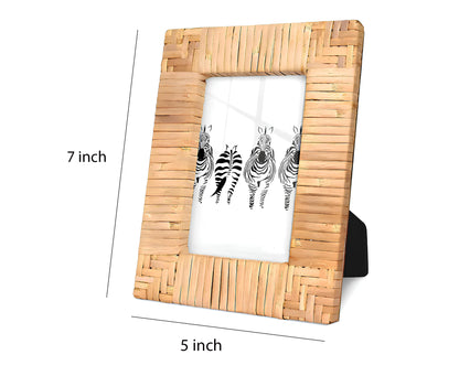 Rattan Photo Frame | Cane Photo Frame | Bamboo Photo Frame - Adah