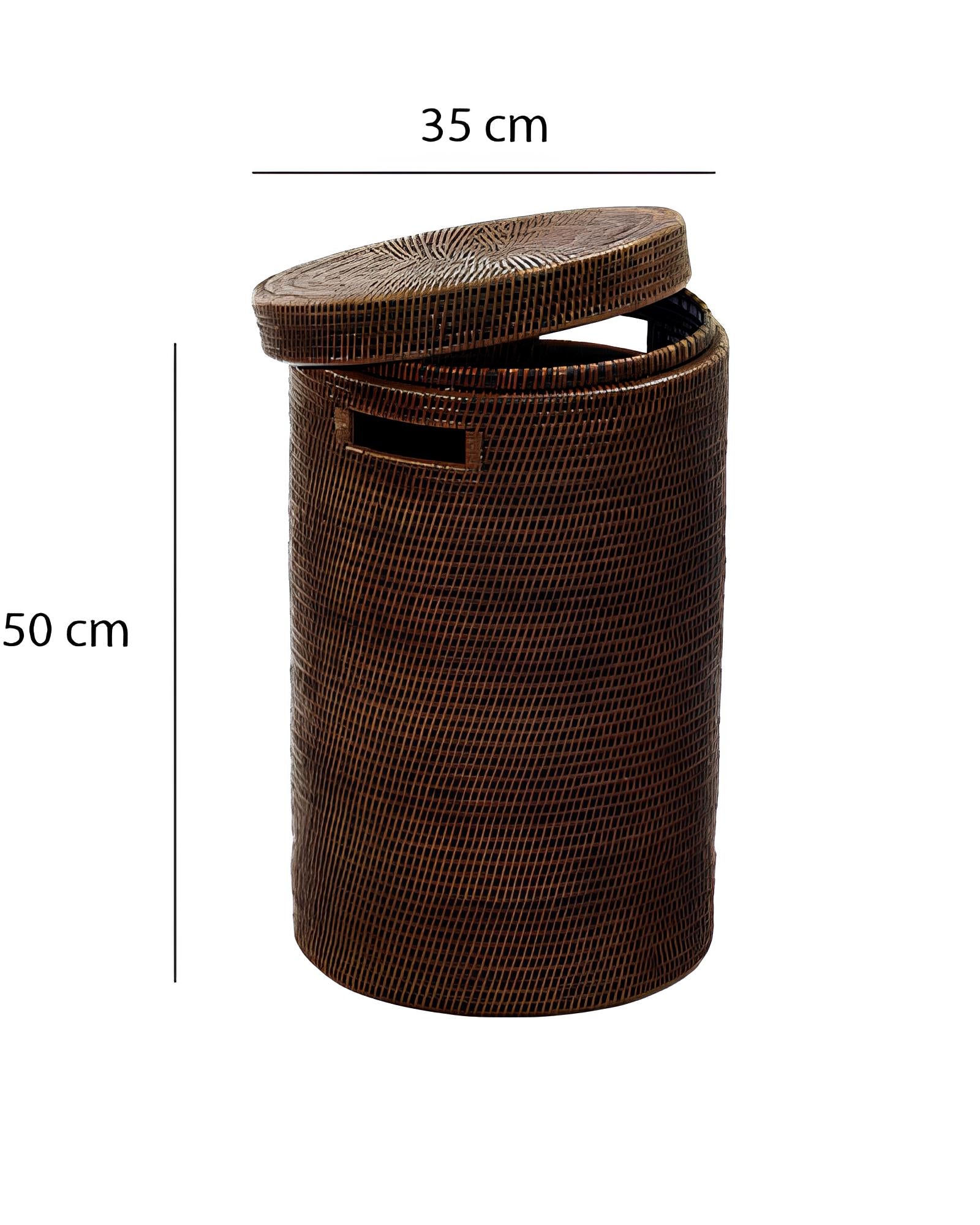 Rattan Laundry Basket | wicker basket with lid | Bamboo toy Storage basket - Alex - Akway Uncategorized (Image 7)