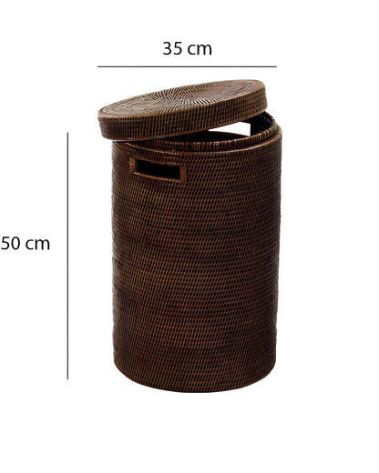 Rattan Laundry Basket | wicker basket with lid | Bamboo toy Storage basket - Alex - Akway Uncategorized (Image 7)