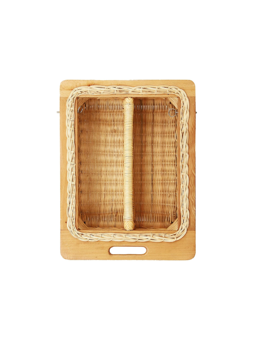 Wicker Basket for Modular Kitchen | Pull Out Wicker Basket 16.5 x 20 x 8 - Saira - Akway