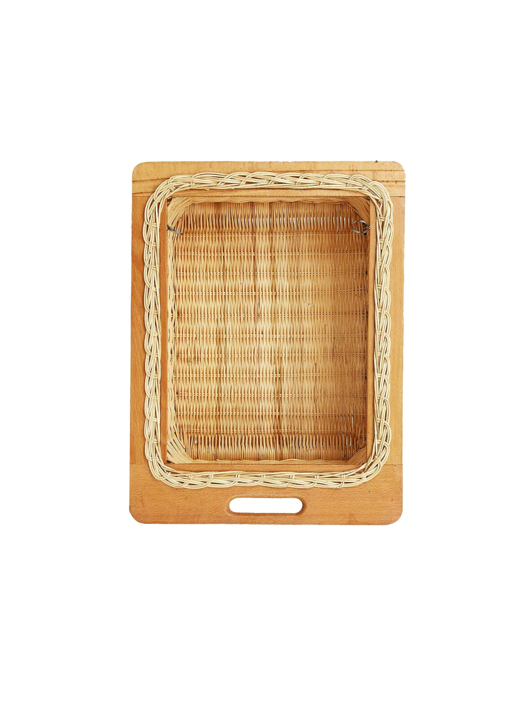 Wicker Basket for Modular Kitchen | Pull Out Wicker Basket 16.5 x 20 x 8 - Saira - Akway