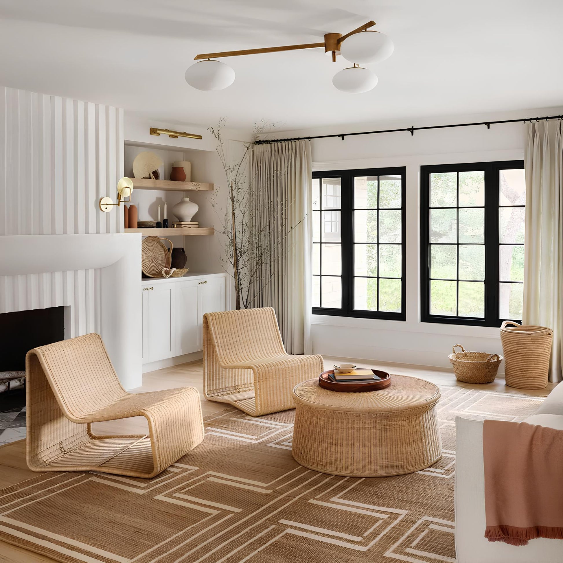 Wicker chairs for Lounge | Cane Chairs for garden - Navya - Akway