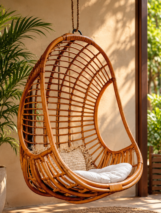 Bamboo Swing Chairs for Outdoor | Cane Swing Chairs - Adah