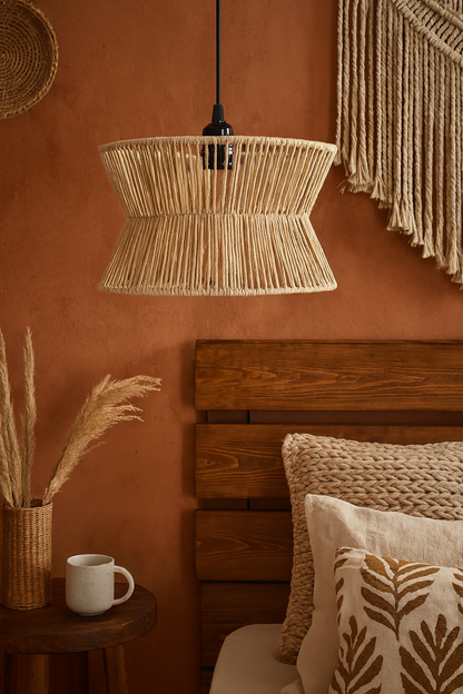 Rattan Seagrass Paper Raffia Kauna Grass Wicker Lamp Ceiling lamp -Amani by Akway - Image 6