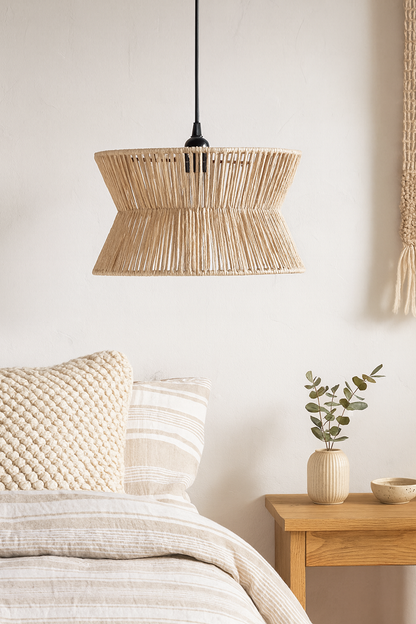 Rattan Seagrass Paper Raffia Kauna Grass Wicker Lamp Ceiling lamp -Amani by Akway - Image 7