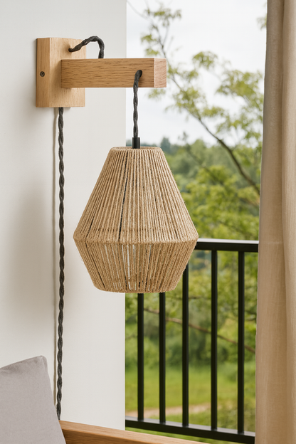 Bamboo Wall lamps For Living Room | Rattan Wall scones | Wicker Wall Lamps | Cane Wall Lamps - Anala