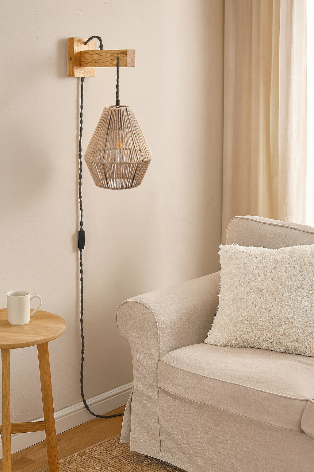 Bamboo Wall lamps For Living Room | Rattan Wall scones | Wicker Wall Lamps | Cane Wall Lamps - Anala