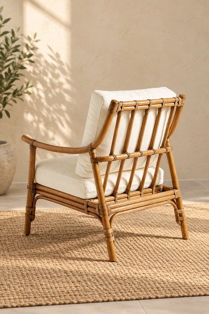 Cane Chair for Lounge | Bamboo Chairs for Garden - Anala by Akway - Furniture > Chairs