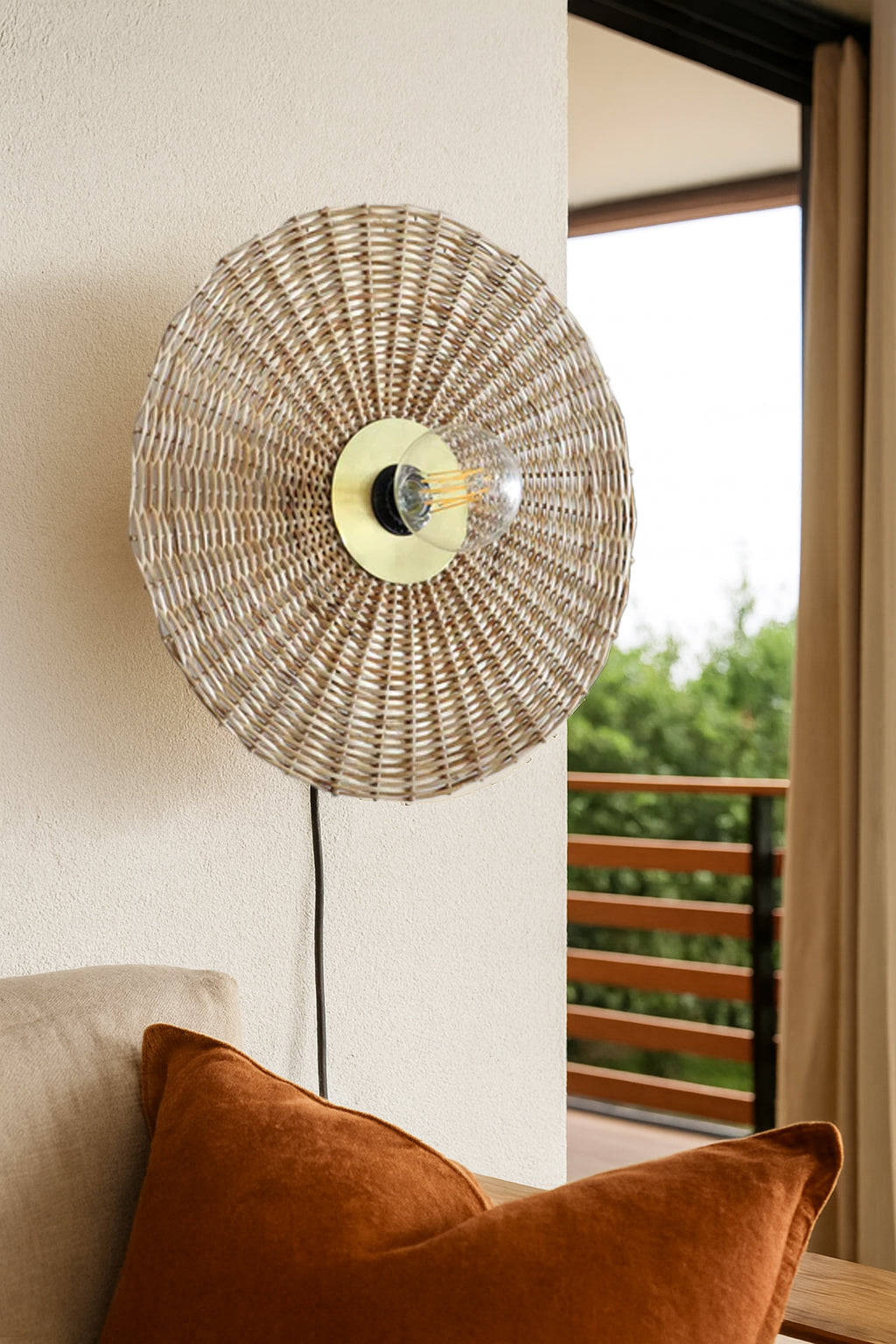 Bamboo Wall lamps For Living Room | Rattan Wall scones | Wicker Wall Lamps | Cane Wall Lamps - Asmee by Akway - Image 8
