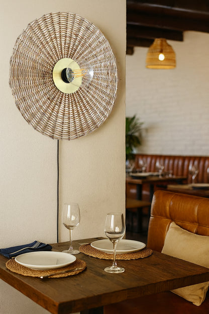 Bamboo Wall lamps For Living Room | Rattan Wall scones | Wicker Wall Lamps | Cane Wall Lamps - Asmee by Akway - Image 6