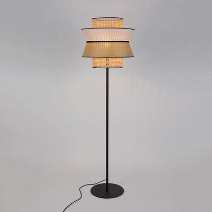 Rattan Floor Lamp | Bamboo Floor Lamp | Cane Floor Lamp - Inayat by Akway - Lighting > Floor Lamps