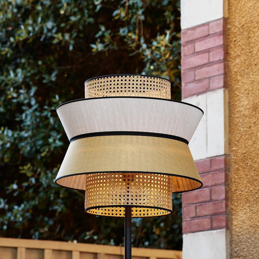 Rattan Floor Lamp | Bamboo Floor Lamp | Cane Floor Lamp - Inayat by Akway - Lighting > Floor Lamps