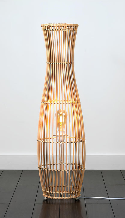 Rattan Floor Lamp | Bamboo Floor Lamp | Cane Floor Lamp - Samaya by Akway - Lighting > Floor Lamps