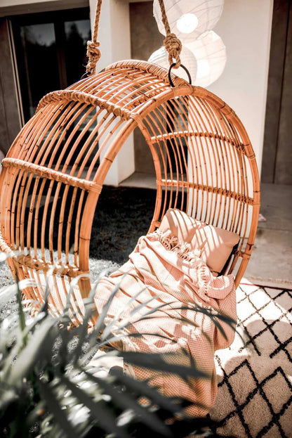 Bamboo Cane Swing Chair for Balcony & Bedroom - Anaisha | Akway