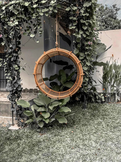 Bamboo Cane Swing Chair for Balcony & Bedroom - Anaisha | Akway