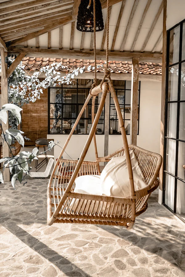 Bamboo Cane Swing Chair for Balcony & Terrace - Ananya | Akway