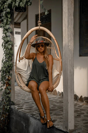 Bamboo Cane Swing Chair for Balcony & Patio - Anala