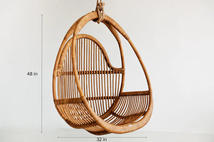 Bamboo Cane Swing Chair for Balcony & Patio - Anala | Akway