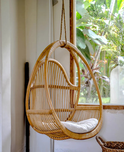 Bamboo Cane Swing Chair for Balcony & Patio - Anala | Akway