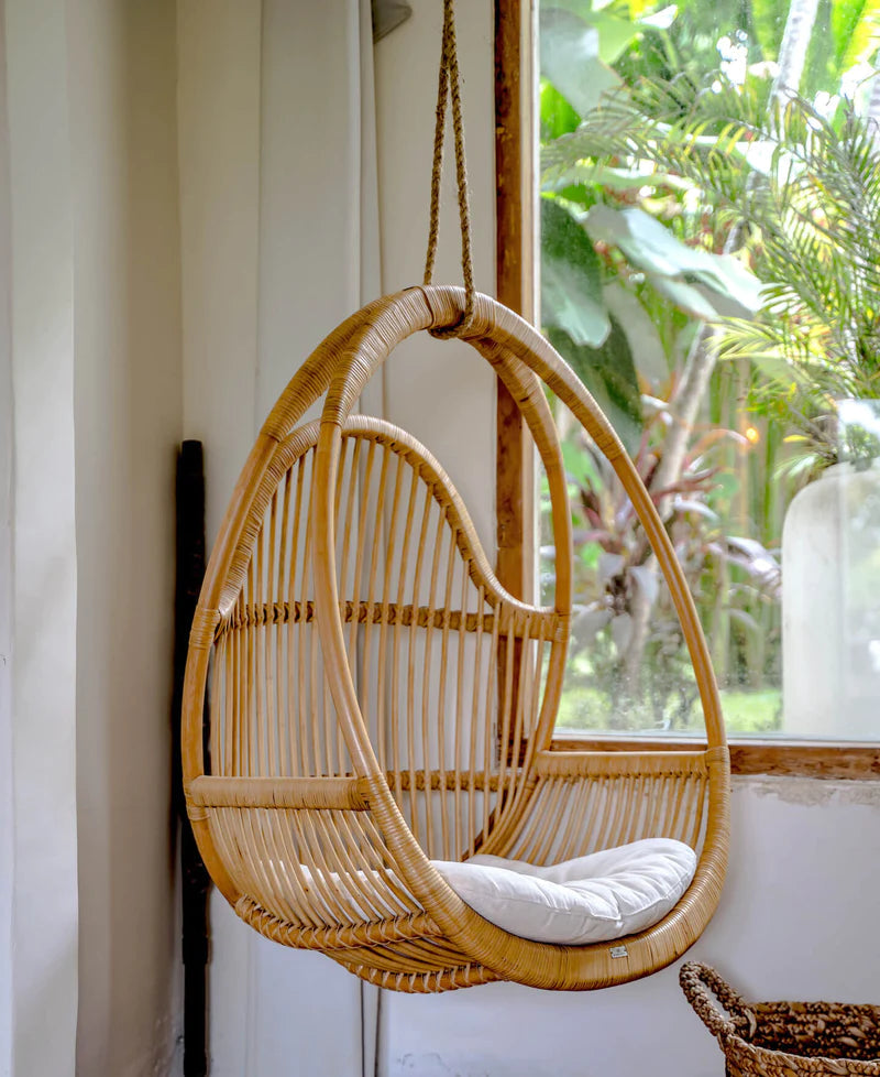 Bamboo Cane Swing Chair for Balcony & Patio - Anala | Akway