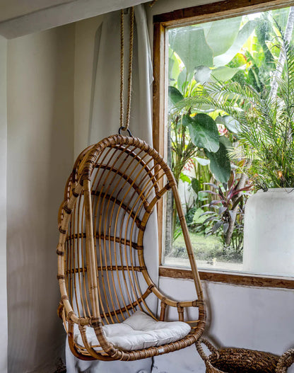 Bamboo Cane Swing Chair for Balcony & Patio - Asmee | Akway