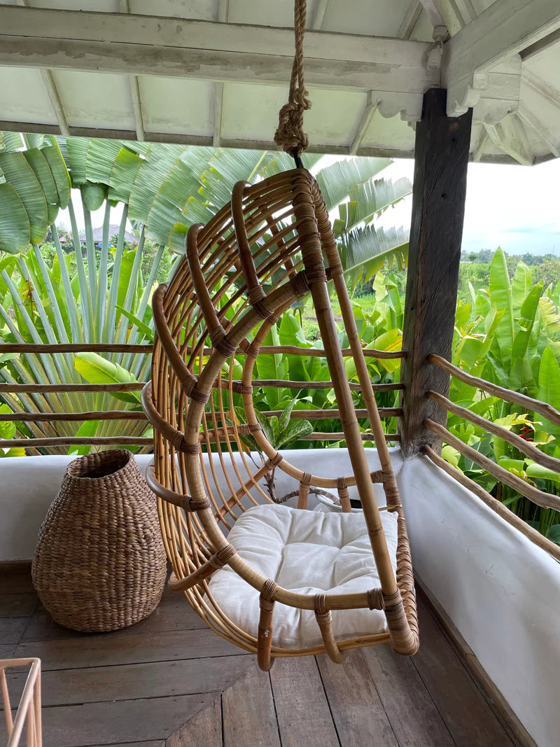Bamboo Cane Swing Chair for Balcony & Patio - Asmee | Akway