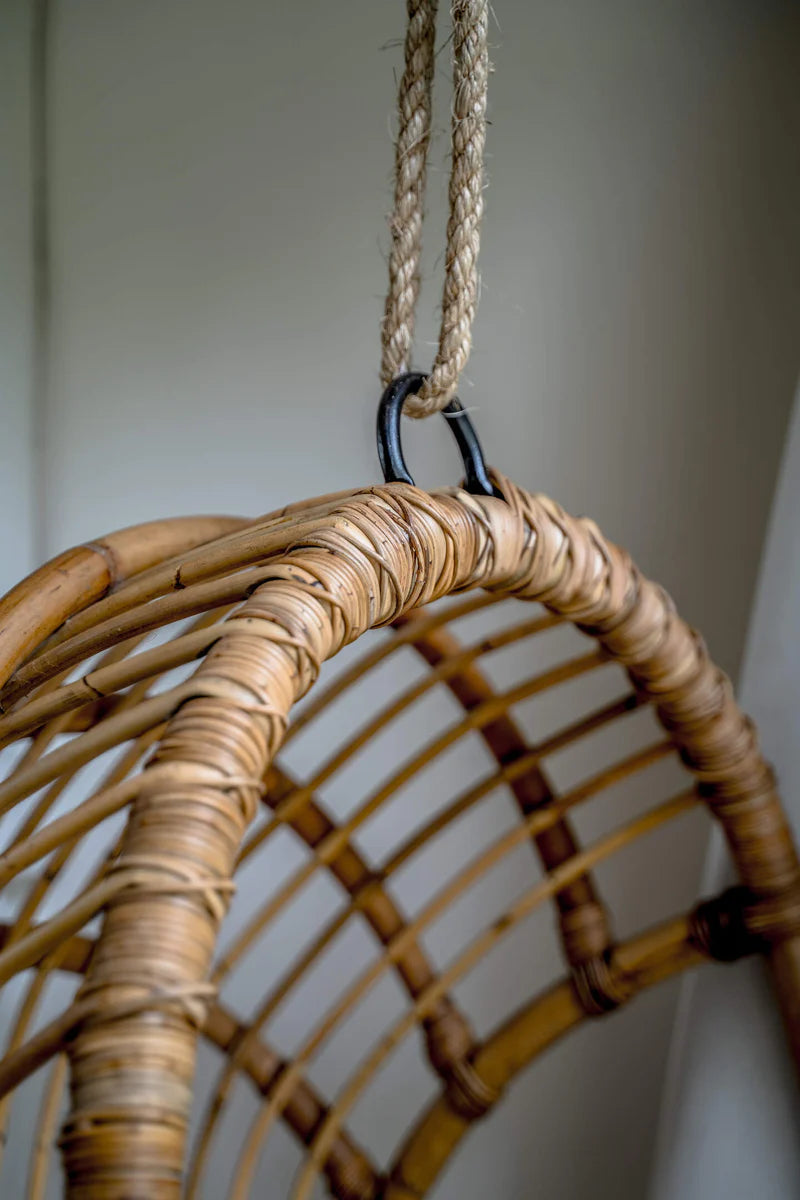Bamboo Cane Swing Chair for Balcony & Patio - Asmee | Akway