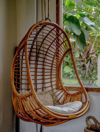 Bamboo Cane Swing Chair for Balcony & Living Room - Adah | Akway