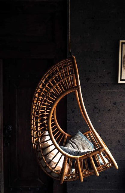 Bamboo Cane Swing Chair for Balcony & Living Room - Adah | Akway