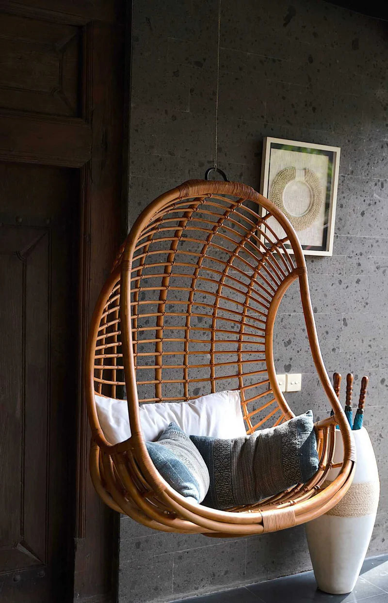 Bamboo Cane Swing Chair for Balcony & Living Room - Adah | Akway