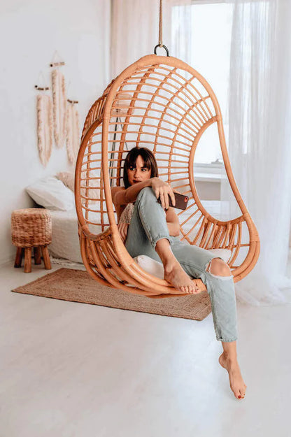 Bamboo Swing Chairs for Outdoor | Cane swing chairs - Adah - Akway