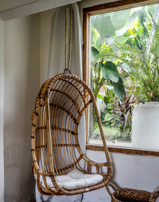 Swing Chairs Bamboo Rattan Hanging Chair Indoor Outdoor Akway