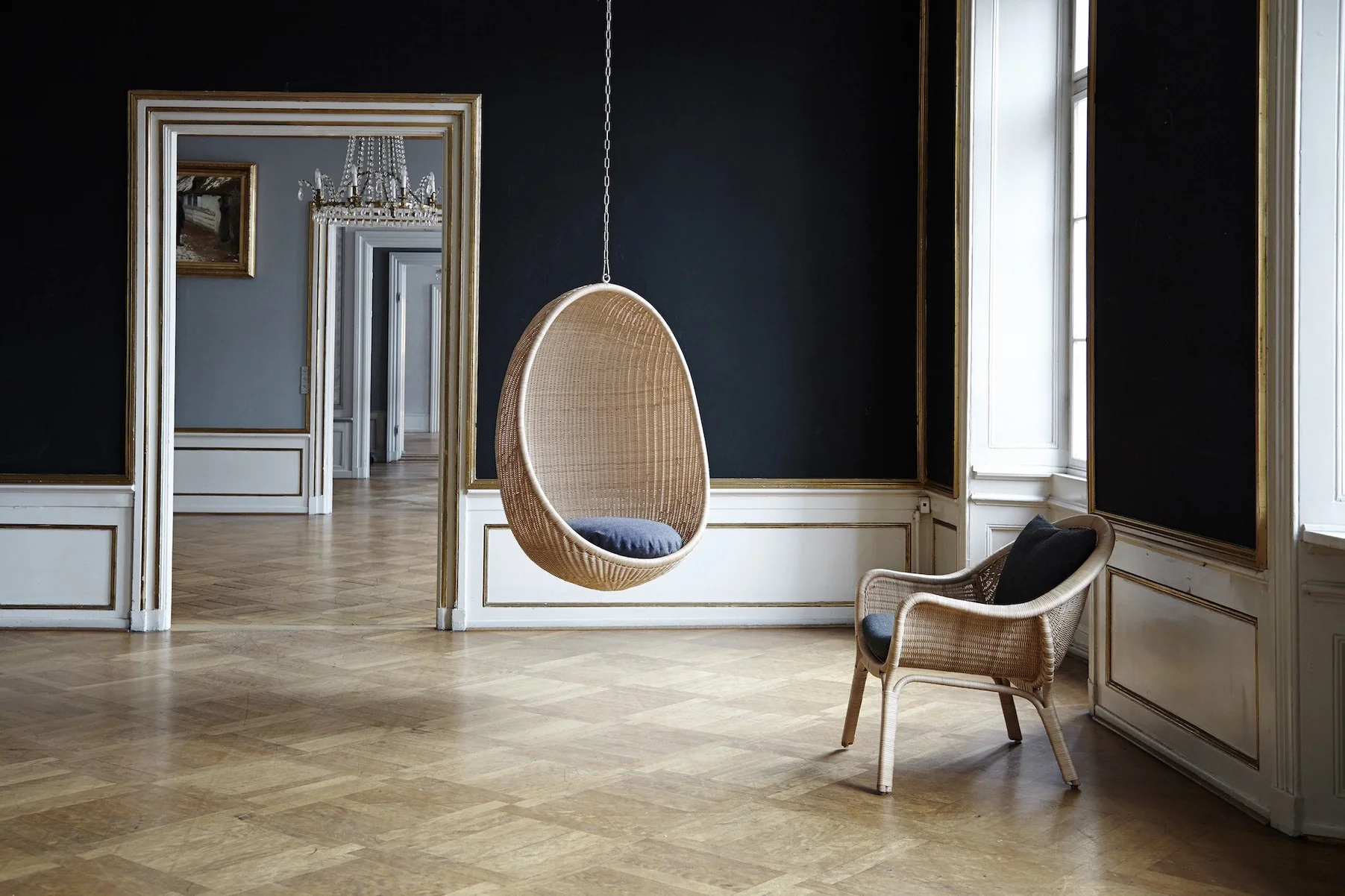 Bamboo Swing Chairs for Outdoor | Cane swing chairs - Kashvi - Akway