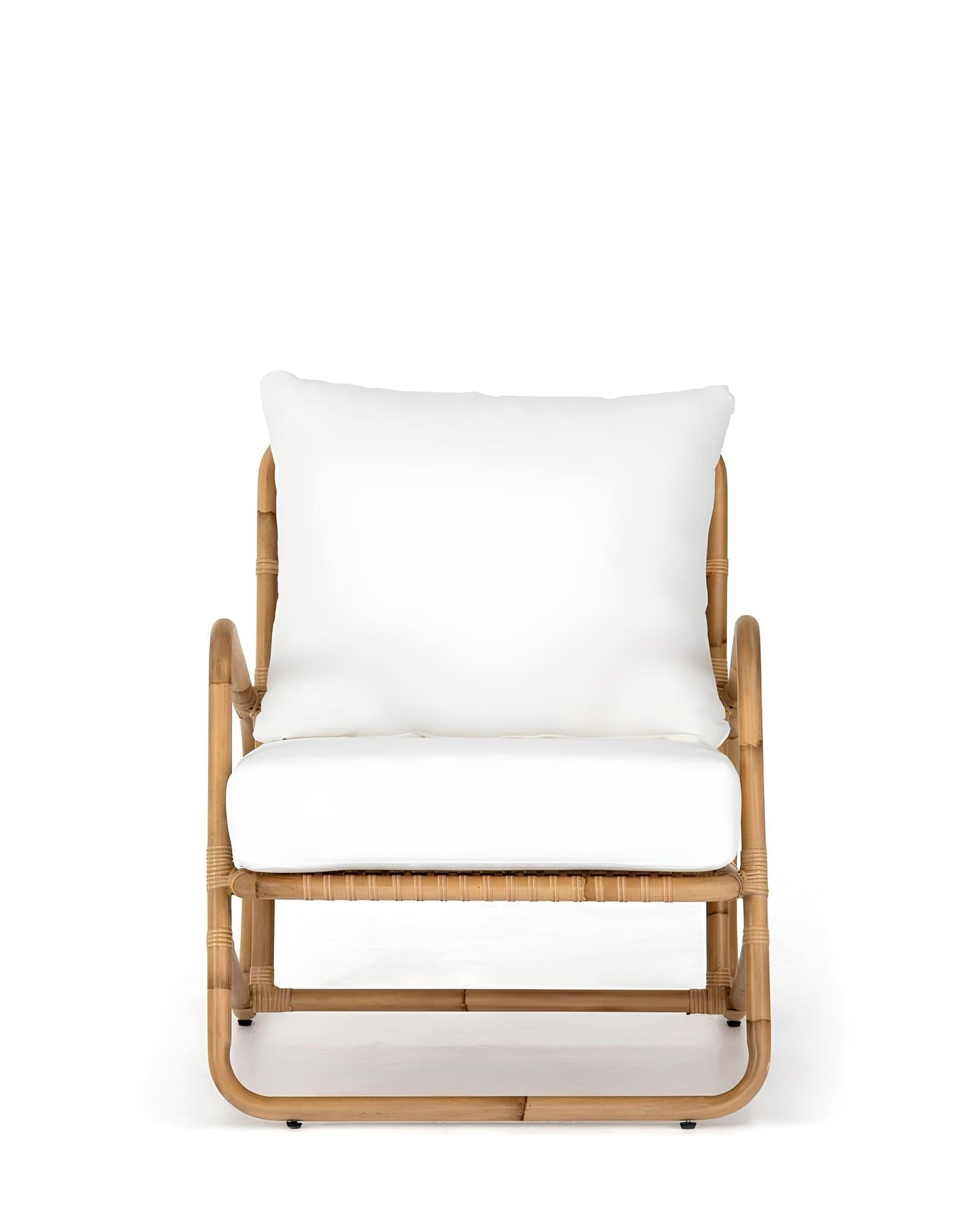 Cane Chairs for Balcony | Rattan Accent Chair with Cushion - Anaisha by Akway