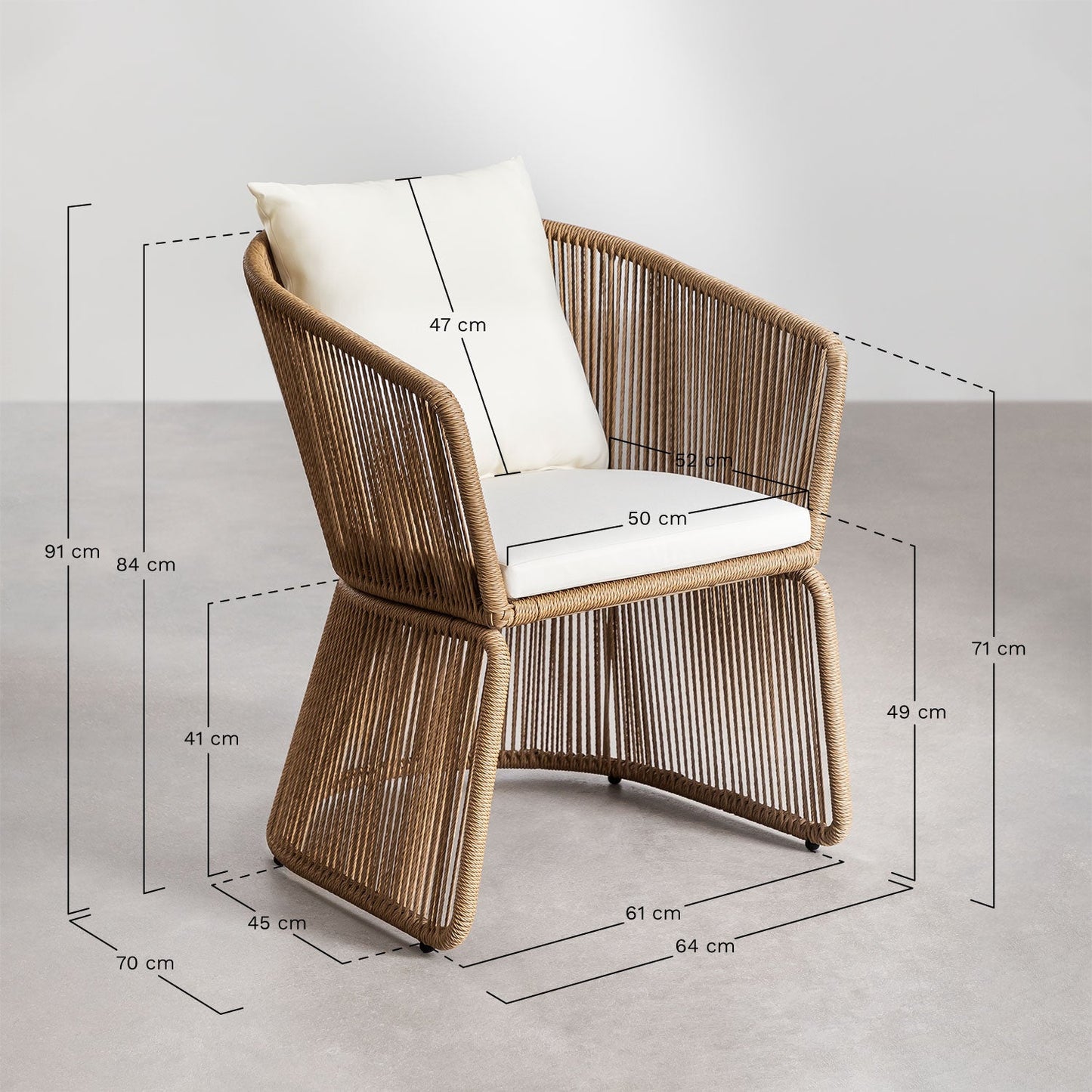 Cane chairs for Lounge | Bamboo Chairs for garden - Krisha by Akway
