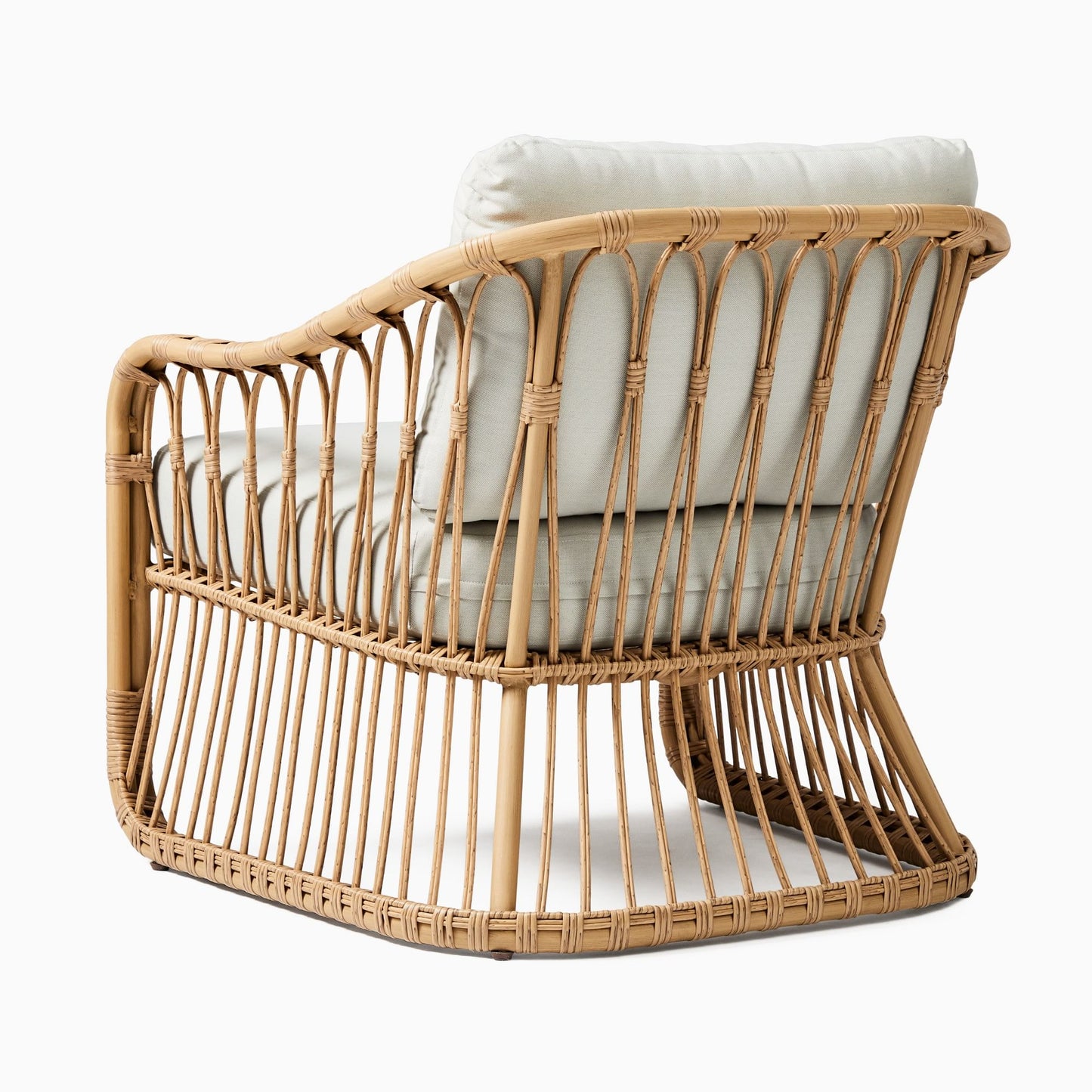 Cane Chair for Living Room | Rattan Lounge Chair with Cushion - Adah by Akway