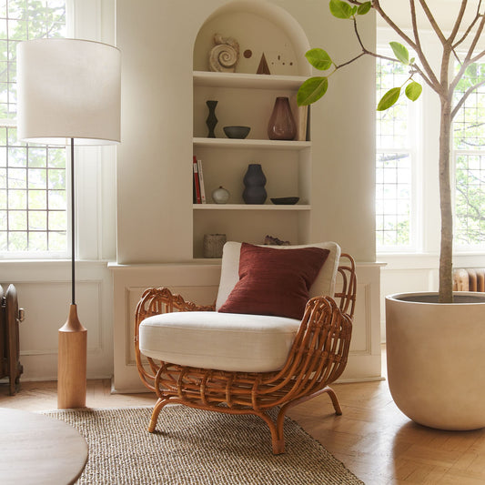Cane chairs for Lounge | Bamboo Chairs for Living rooms- Kimaya by Akway