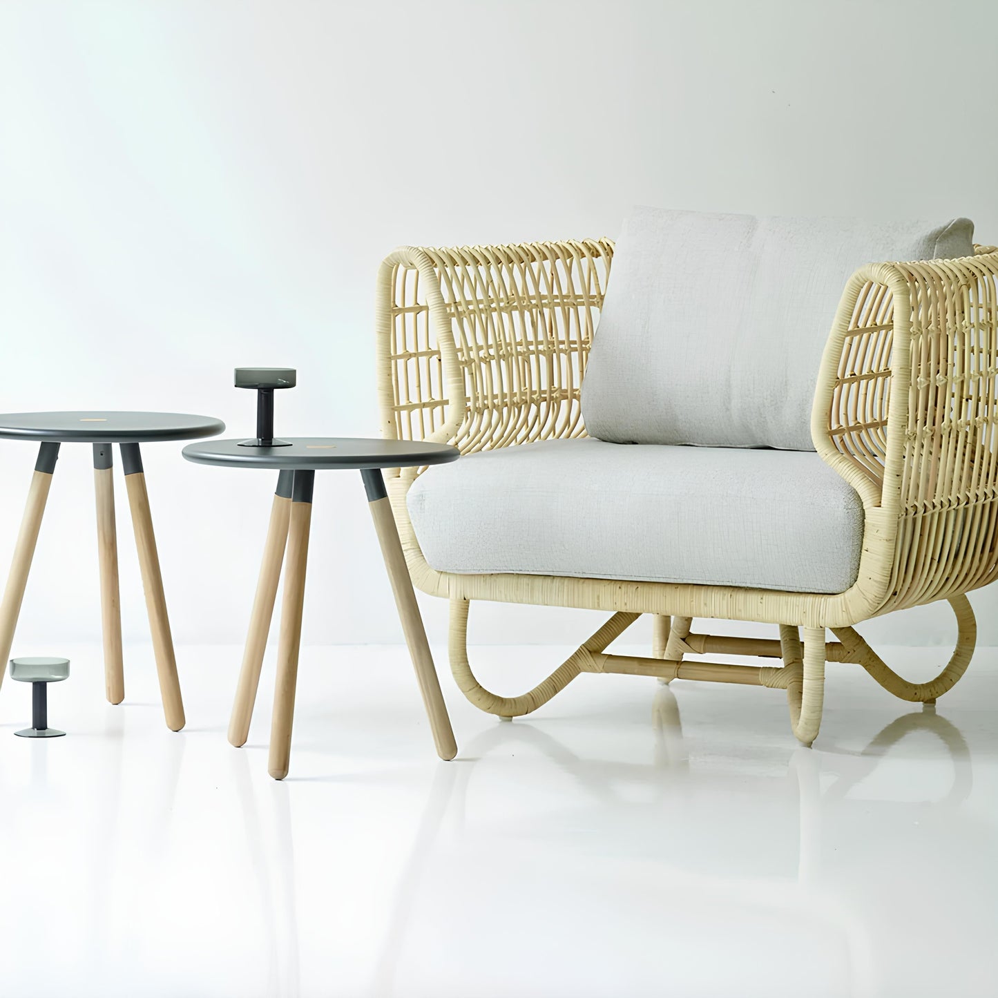 Cane chairs for Lounge | Bamboo Chairs for Living rooms- Kashvi by Akway