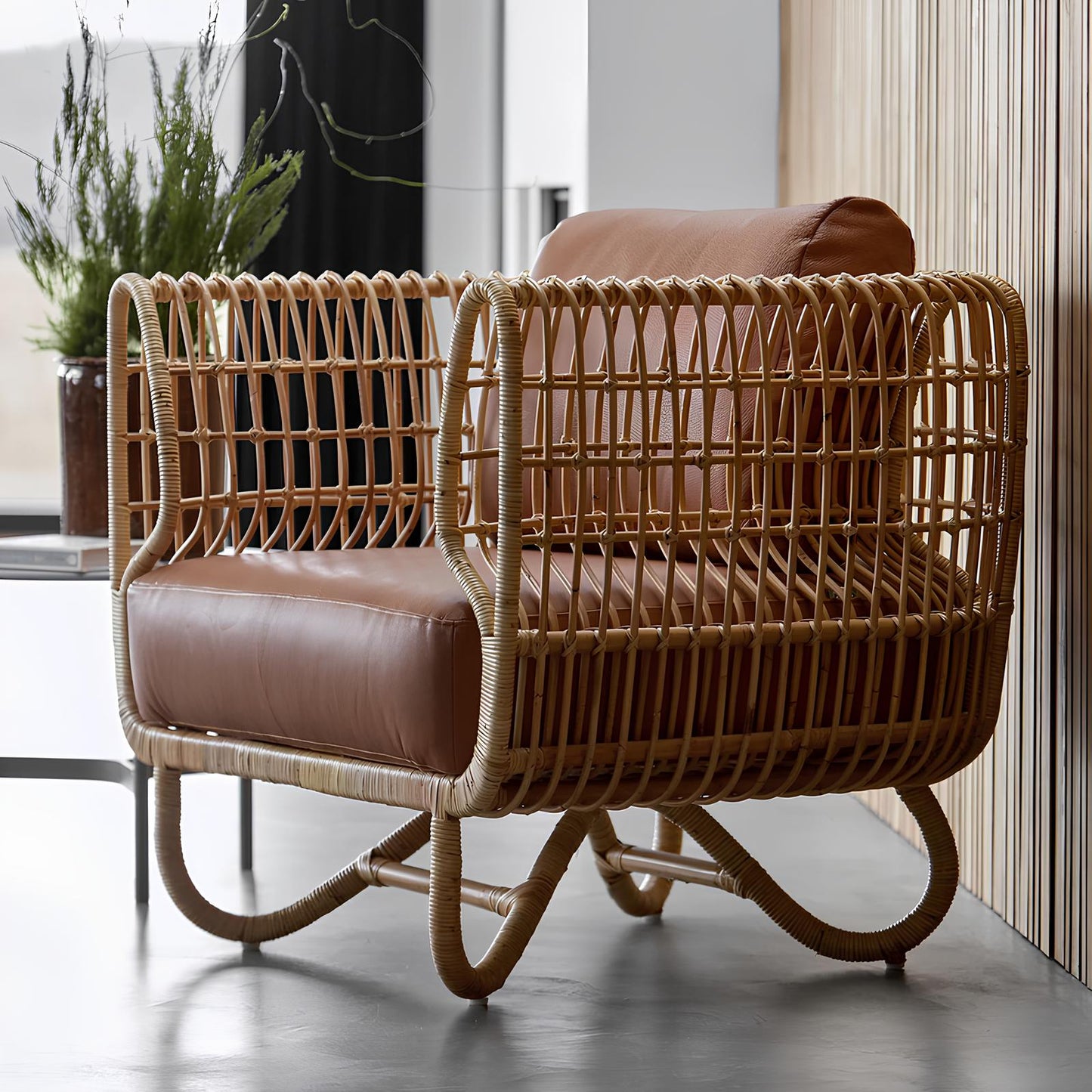 Cane chairs for Lounge | Bamboo Chairs for Living rooms- Kashvi by Akway
