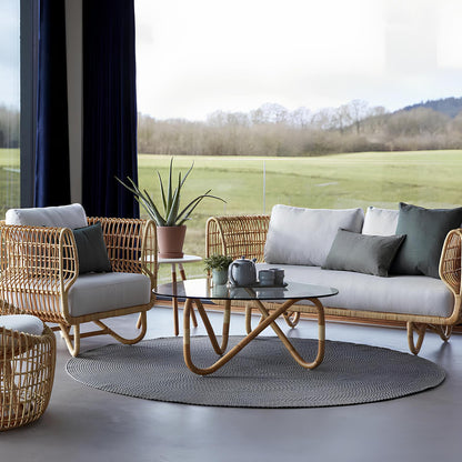 Cane chairs for Lounge | Bamboo Chairs for Living rooms- Kashvi by Akway