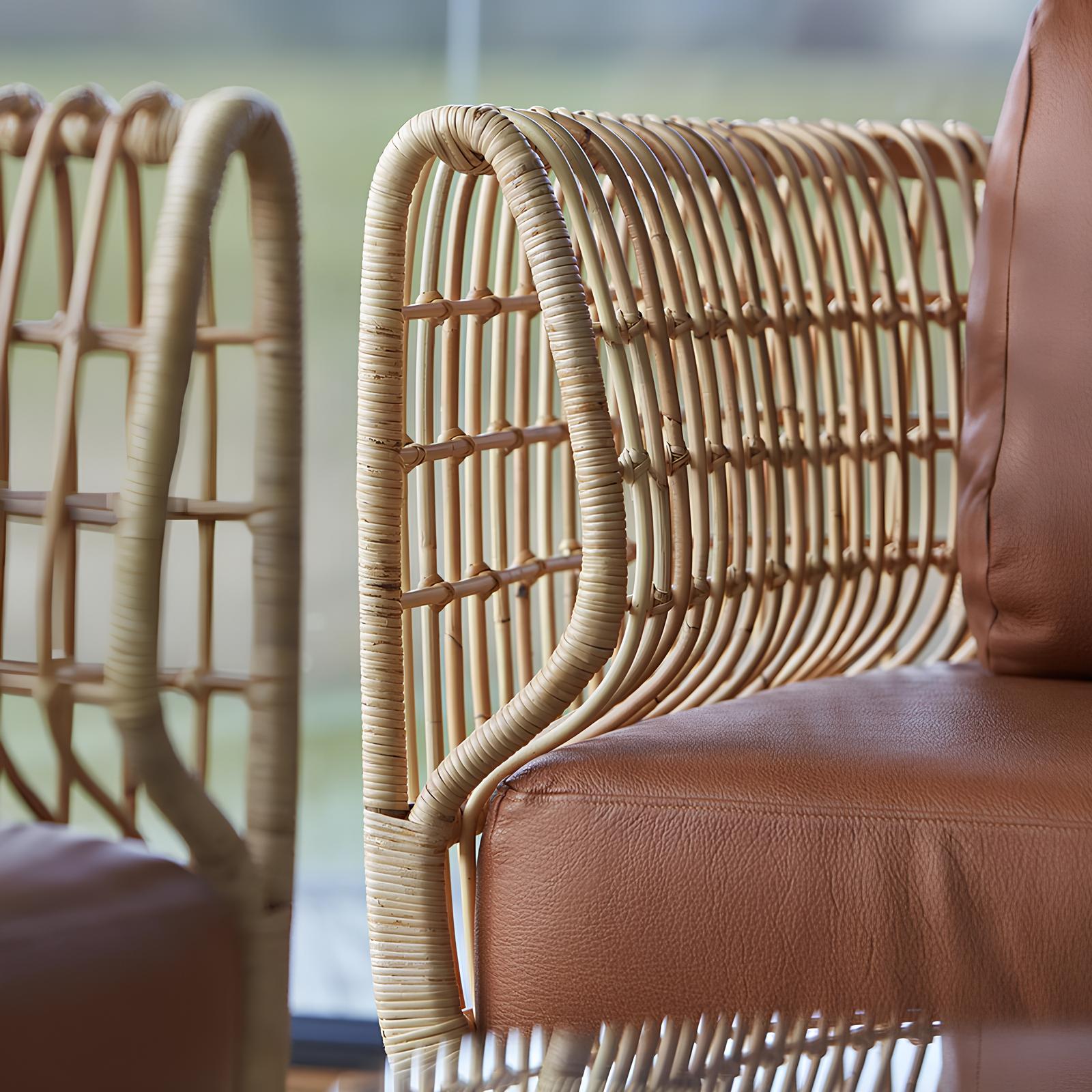 Cane chairs for Lounge | Bamboo Chairs for Living rooms- Kashvi by Akway