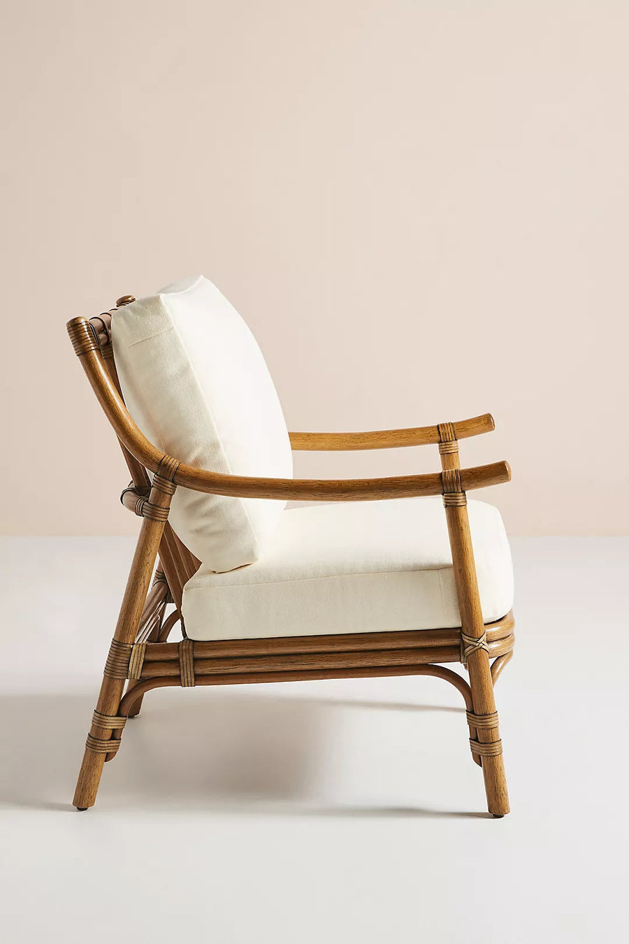Cane Lounge Chair for Living Room | Rattan Chair with Cushion - Anala by Akway