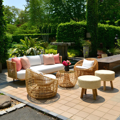 Cane Outdoor Sofa with Cushion for Patio - Adah by Akway