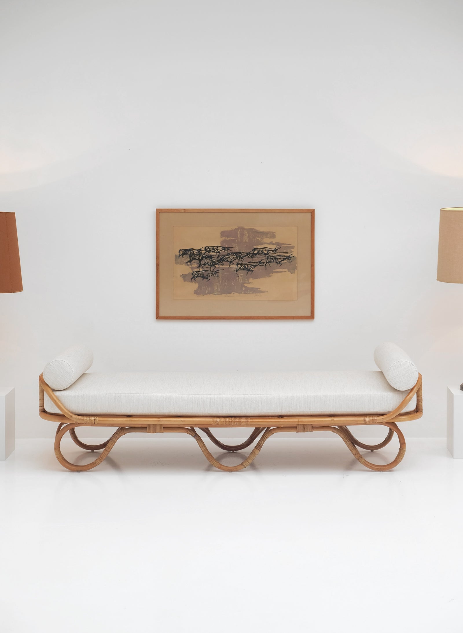 Cane Outdoor Sofa with Cushion for Patio - Anbarasi by Akway