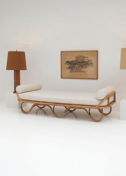 Cane Outdoor Sofa with Cushion for Patio - Anbarasi by Akway