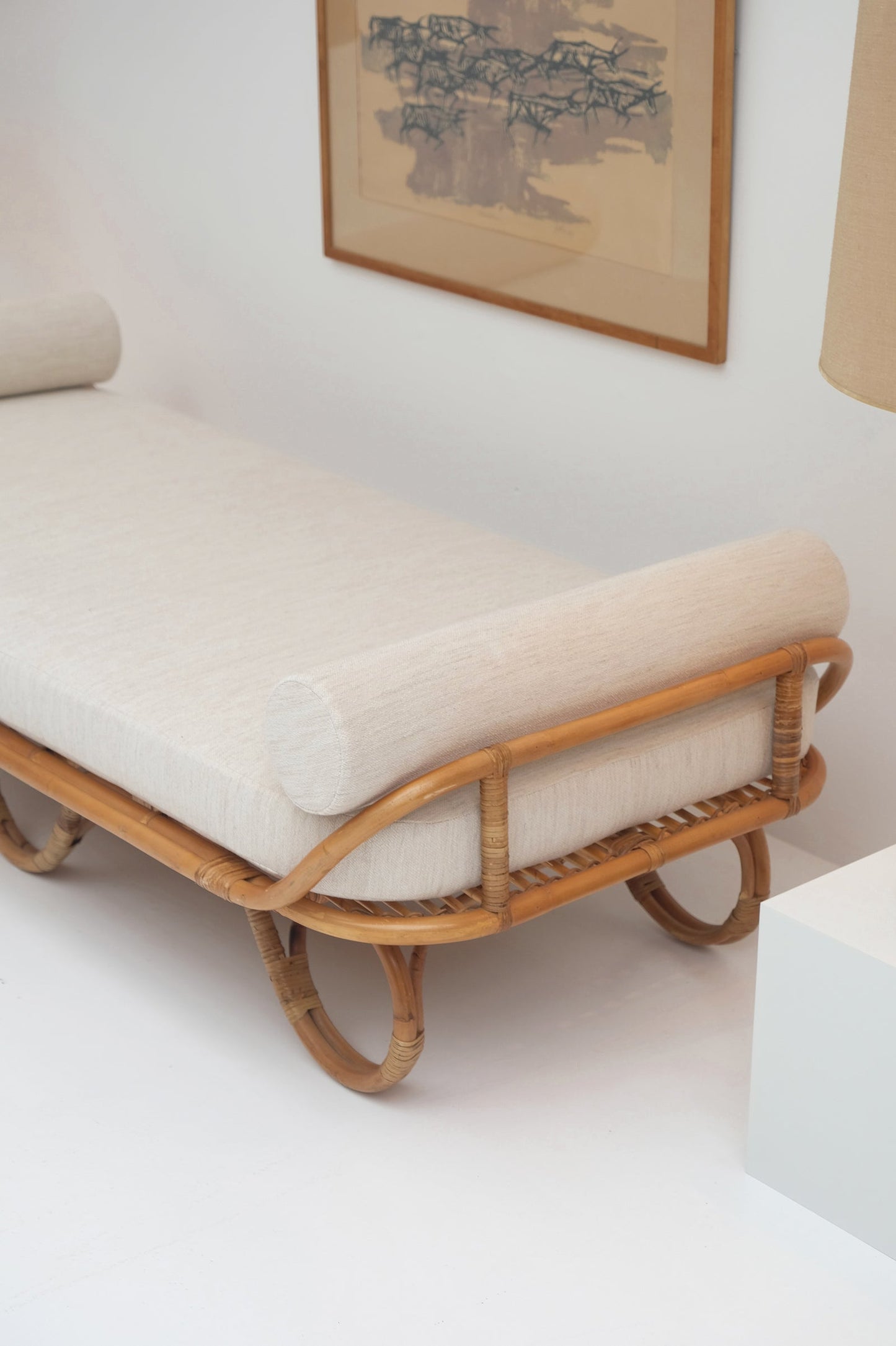 Cane Outdoor Sofa with Cushion for Patio - Anbarasi by Akway