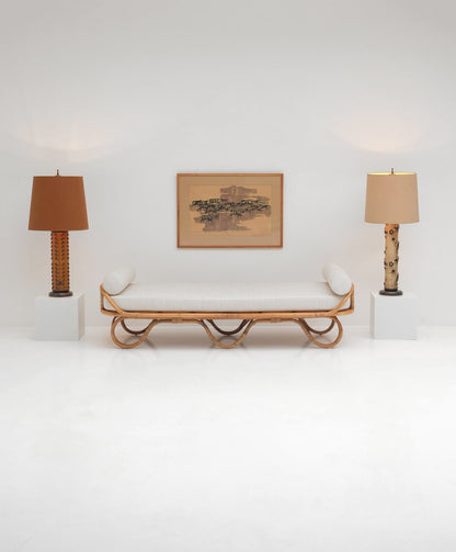 Cane Outdoor Sofa with Cushion for Patio - Anbarasi by Akway